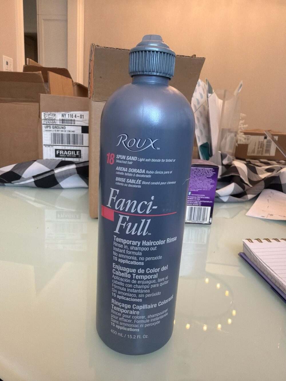 Roux Fanci-Full Temporary Haircolor Rinse, 18 Spun Sand, 15.2 Oz. FAST 2Ship